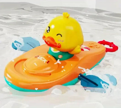 1 Pc Little Yellow Duck Kayak Toy Swimming Pool Bathroom Toy