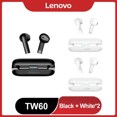 Original Lenovo TW60 TWS Bluetooth Headset 5.3 HiFi Sound Low Latency Earbuds Noise Reduction Gaming Sport Headphones