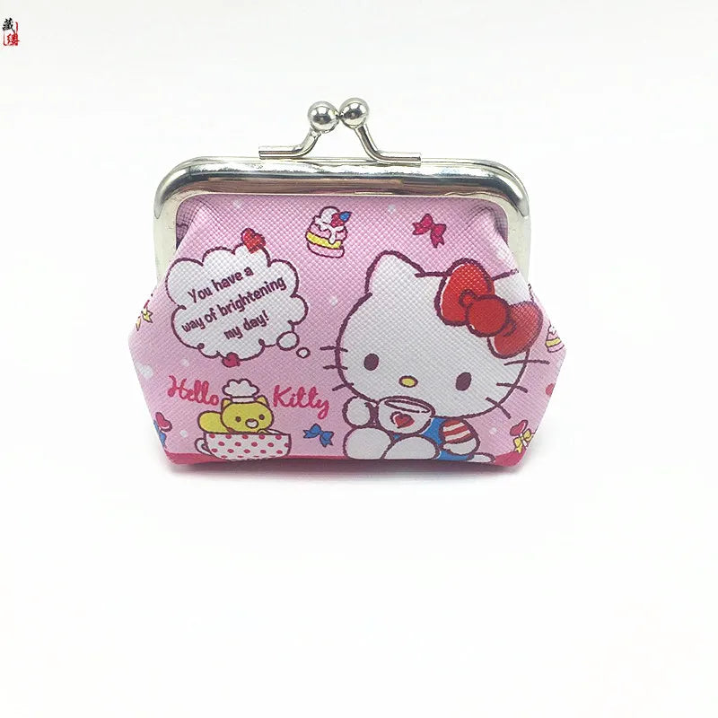 Hello Kitty Cartoon Coin Pouch Purse Sanrio Creative Small Wallet Wholesale My Melody Bags girls purse Kawaii Wallet Kid Purses