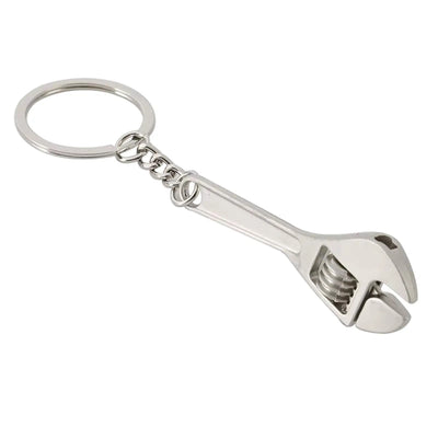 Mini Wrench Creative Simulation Wrench Keychain Solid Metal Tool Key Ring Gift Adjustable Pocket Tool Convenient Wrench Gift