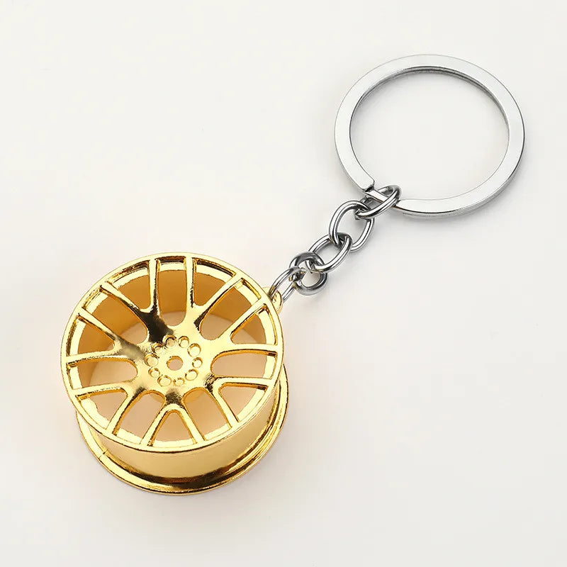 Creative Gear Head Keychain Speed Gearbox Keyring for Car Key Turbo Hub Brake Disc Pendant Shock Absorber Keys New Wholesale