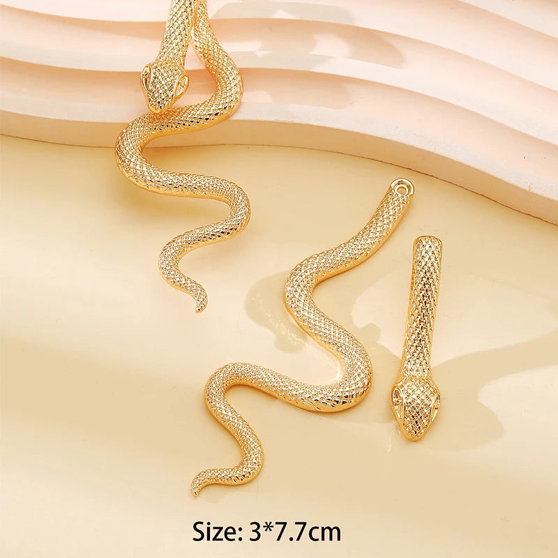 Exaggerated Snake Shape Drop Earrings Gold And Silver-Color Jewelry For Woman Irregular Earrings Party Gift Trendy Style