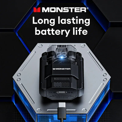 سماعات Monster XKT23 الأصلية اللاسلكية بتقنية البلوتوث V5.4، سماعات أذن مزدوجة المشهد، صوت عالي الدقة، سماعات أذن ستيريو عالية الدقة