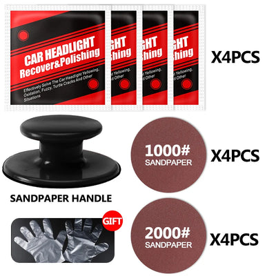 Car Headlight Restoration Polishing Kits Headlamp Scratch Remover Repair Auto Cleaning Remove Oxidation Headlight Polish Liquid