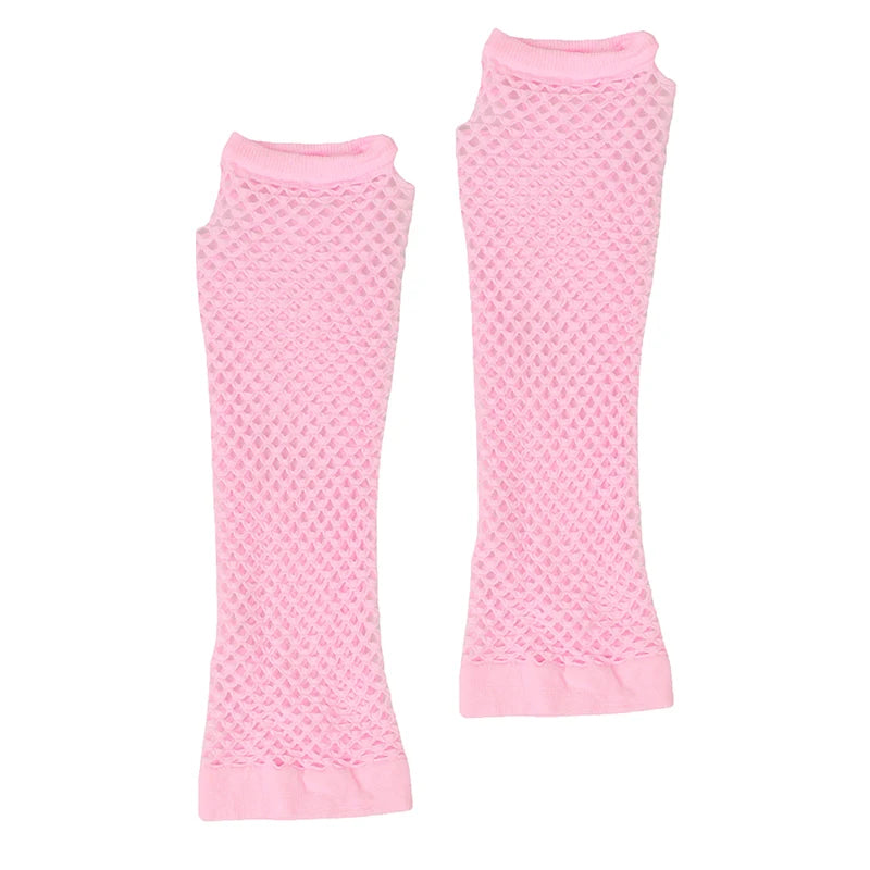 1Pair Womens Long Fishnet Net Gloves Fingerless Mesh Gloves Punk Rock Fancy Night Club Party Arm Warmer Gloves Sexy Gloves