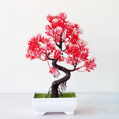 Garden Arrangement Ornaments Plastic Plants Bonsai Small Tree Pot Fake Plant Potted Flower Home Room Table Decoration