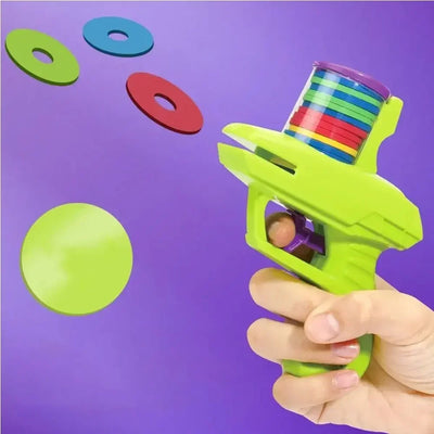 Mini Carrot Flying Disc Launcher Toy Gun Eva Battle Outdoor Multi Person Sports Soft Bullet Gun Safety Carrot Flying Saucer Gun