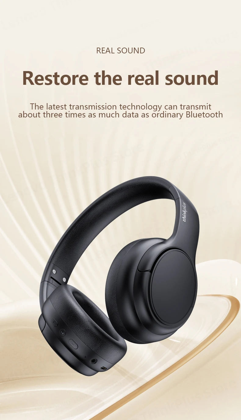 Original Lenovo TH20 Wireless Bluetooth V5.3 Headset New Gaming Dual Mode Foldable Sport Headphone HIFI Sound Music Earphone