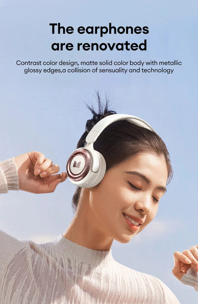 Monster MQH08 Wireless Bluetooth 5.4 Over-Ear Headphones 60H Long Battery Life Earbuds Noise Cancelling Gaming Headset With Mic