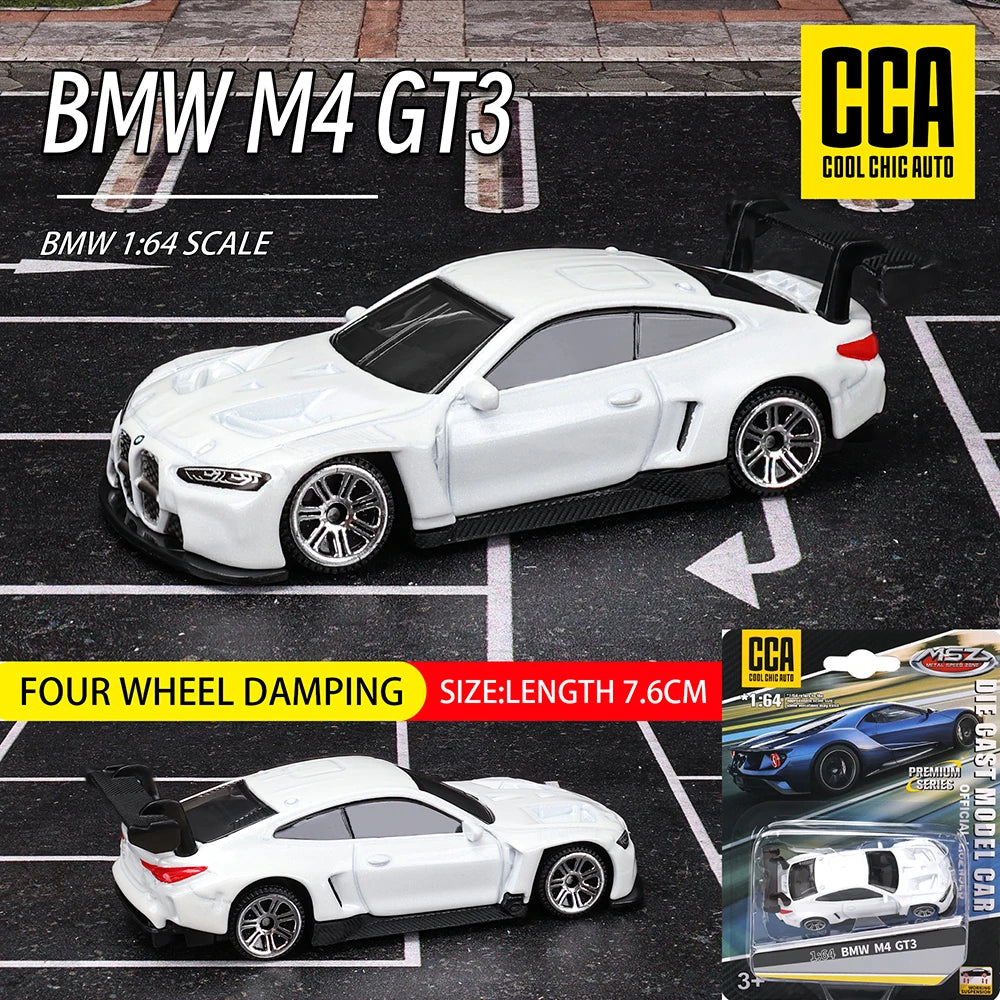 سيارة كلاسيكية من CCA MSZ بمقياس 1:64 من طراز BMW M4/M4 GT3/Z4 M40i/M850i، نموذج سيارة ثابت مصنوع من سبائك معدنية، مجموعة نماذج سيارات هدية