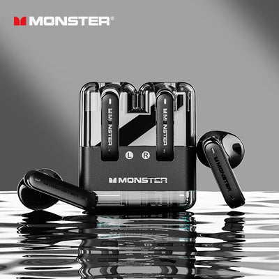 سماعات الألعاب الأصلية Monster XKT12 بتقنية البلوتوث 5.3 TWS وسماعات أذن لاسلكية بتقنية HIFI وسماعات أذن مضادة للضوضاء بسعة 300 مللي أمبير في الساعة