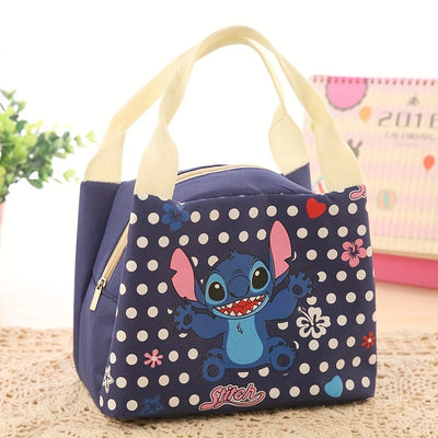 Stitch Anime Insulated Lunch Bag, Thermal Lunch Box Satchel Bag For Office, Picnic, Beach, Travel, Cute Cartoon Lunch Bag