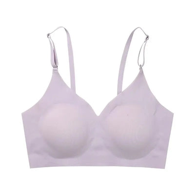 1 Pcs Seamless Wireless Bras, Soft & Comfy Solid Bra With Removable Pads, Women's Lingerie & Underwear