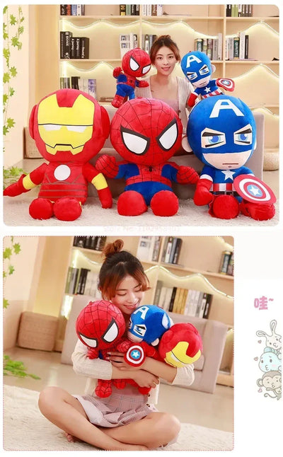 25/35cm Marvel Spiderman Plush Toy Soft Stuffed Cartoon Stuffed Doll Large Plush Boy Cloth Doll Pillow Kid Christmas Gift