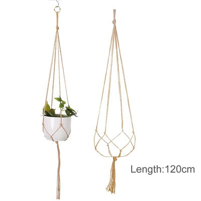 Hanging Plant Handmade Macrame Plant Hanger Flower Pot Planter Hanger Wall Decor Courtyard Garden Hanging Planter Hanging Basket