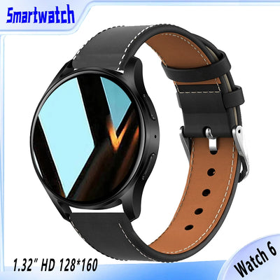 Watch 6 Business Smartwatch Men 1.32 Inch 128*160 Bluetooth Call Health Monitoring Alarm Clock Fashion Watch Women Multifunction