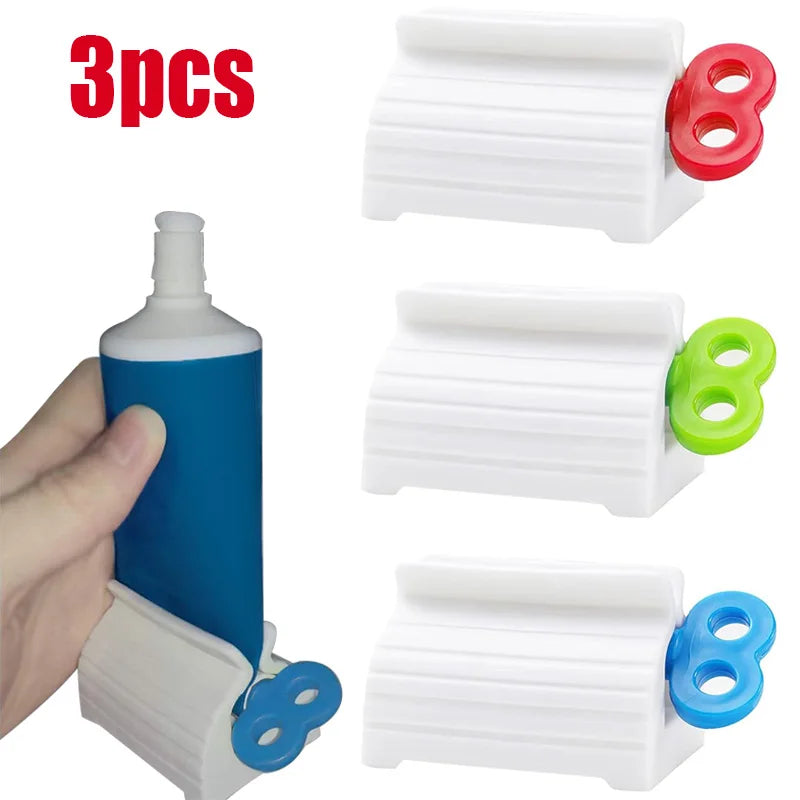 3/1Pcs Toothpaste Squeezer Cosmetics Press Rolling Squeezing Dispenser Facial Cleanser Dispenser Holder Bathroom Accessories