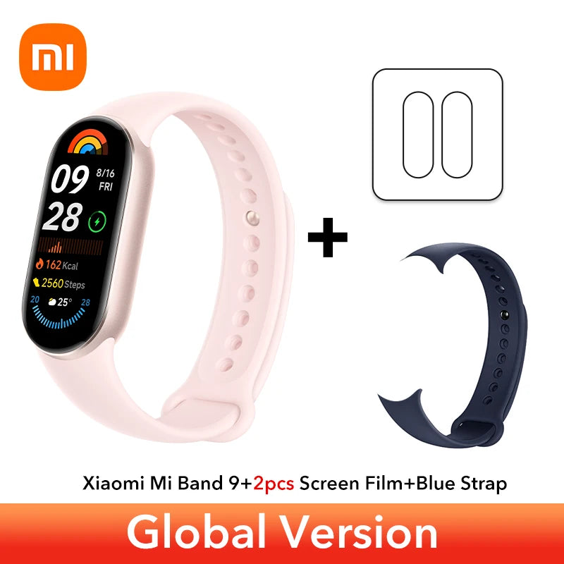 Global Version Xiaomi Smart Band 9 1.62'' AMOLED Supports 150+ sports modes 21-day battery life* sleep SpO₂ monitoring* band