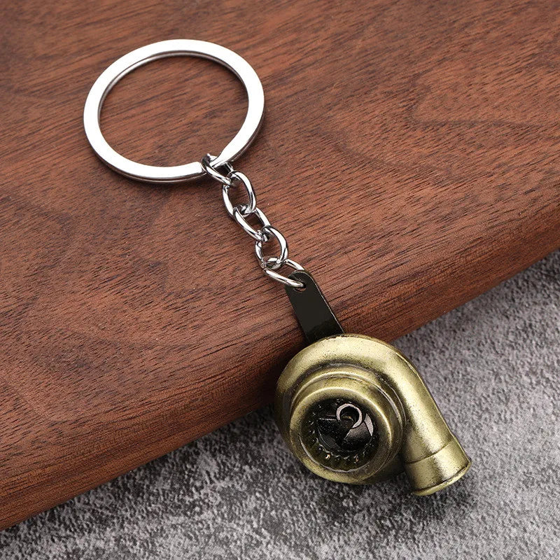 Creative Gear Head Keychain Speed Gearbox Keyring for Car Key Turbo Hub Brake Disc Pendant Shock Absorber Keys New Wholesale