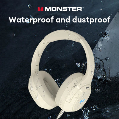 New Monster XKH02 Wireless Bluetooth 5.4 Gaming Headset 35H Long Battery Life Earpiece ANC Noise Cancellation Headphone With Mic