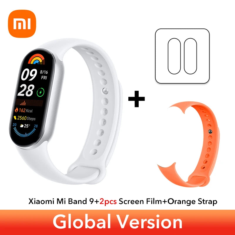 الإصدار العالمي من سوار Xiaomi Smart Band 9 مع أكثر من 150 وضعًا رياضيًا وشاشة AMOLED مقاس 1.62 بوصة وإطار معدني ملون ومراقبة الأكسجين في الدم طوال اليوم