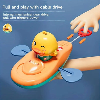 1 Pc Little Yellow Duck Kayak Toy Swimming Pool Bathroom Toy