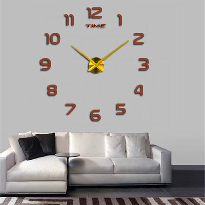 2023 Modern Design Large Wall Clock 3D DIY Quartz Clocks Fashion Watches Acrylic Mirror Stickers Living Room Home Decor Horloge