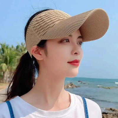 New Women Anti-UV Sun Hats Breathable Adjustable Empty Top Visor Caps for Men Tennis Golf Running Travel Beach Sport Outdoor Hat