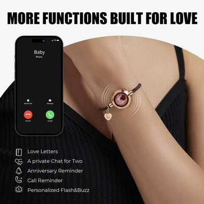 totwoo Touch Single Bracelet- Long Distance Touch Bracelet Light up and Vibration Relationship Love Baracelet  Smart Jewelry