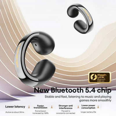 Choice Monster MQT46 OWS Wireless Bluetooth 5.4 Earphones 25H Long Battery Life Game Earbuds Waterproof Noise Cancelling Headset