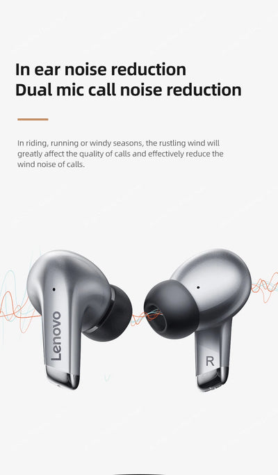 Original Lenovo LP5 Wireless Bluetooth Earphone Fast Charging Long Endurance HD Call With Microphone Sports Waterproof Headset