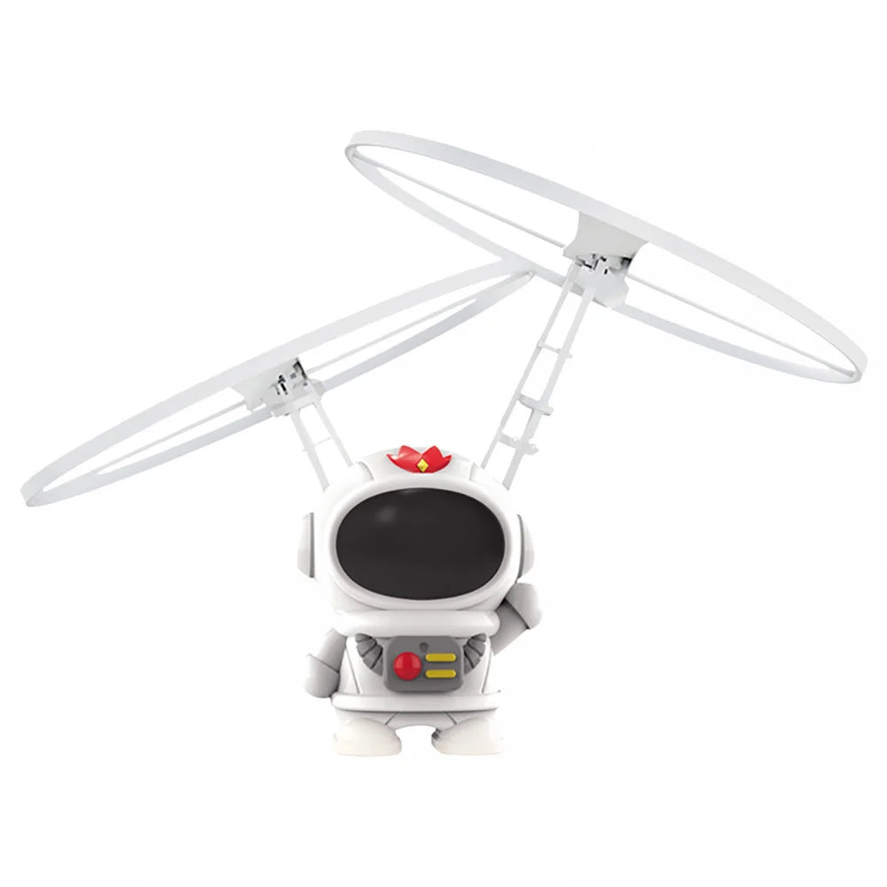 Mini Infrared Induction Flying Toy Astronaut Style Aircraft Helicopter Toy Induction Flying Machine Automatic Flight Kids Toy