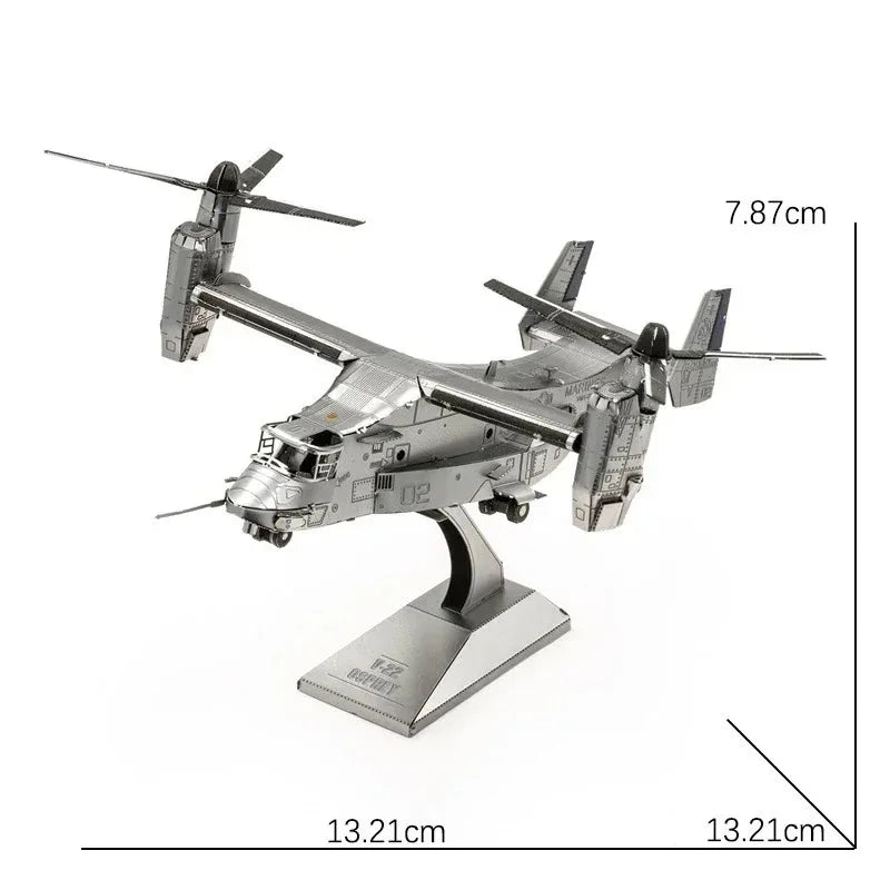 3D Metal Puzzle Air Force J-20 J-10B Fighter KA-50 RAH-66 VF-1S DIY Handmade Assembly Model Jigsaw Puzzle Toys For Adult Kids