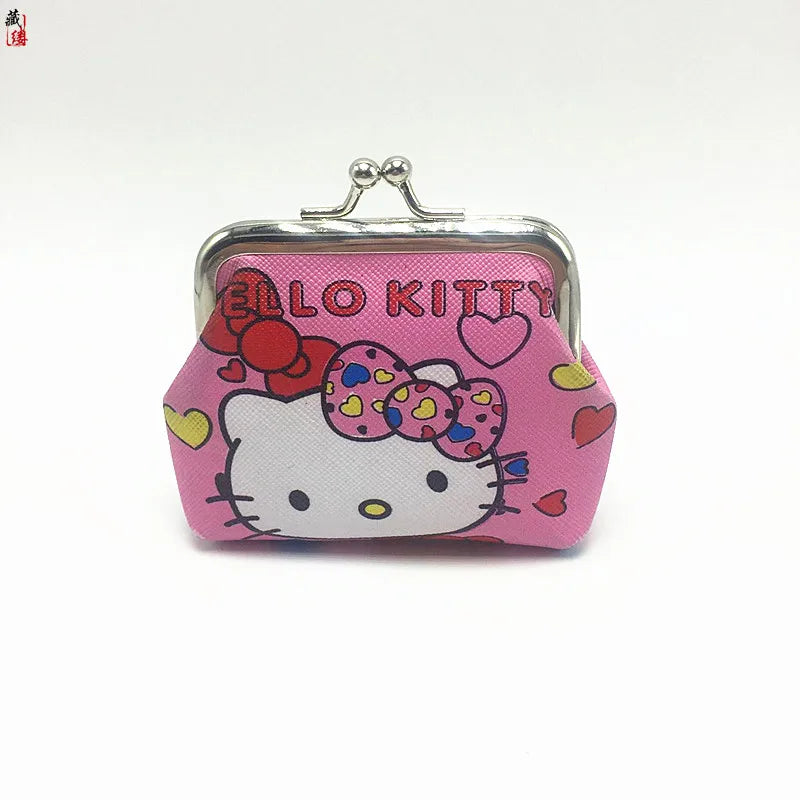 Hello Kitty Cartoon Coin Pouch Purse Sanrio Creative Small Wallet Wholesale My Melody Bags girls purse Kawaii Wallet Kid Purses