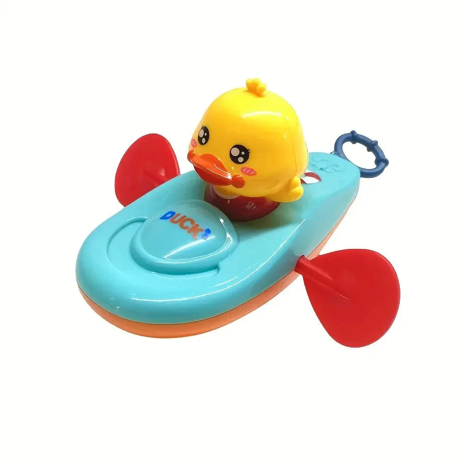 1 Pc Little Yellow Duck Kayak Toy Swimming Pool Bathroom Toy