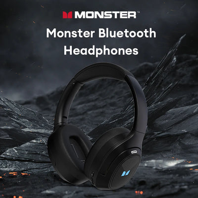 New Monster XKH02 Wireless Bluetooth 5.4 Gaming Headset 35H Long Battery Life Earpiece ANC Noise Cancellation Headphone With Mic