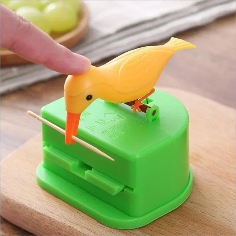 New Small Bird Toothpick Container Automatic Toothpick Dispenser Toothpick Holder Home Decoration Kitchen Accessories