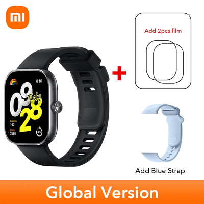 Global Version Xiaomi Redmi Watch 4 Smart Watch 1.97'' AMOLED Blood Oxygen Heart Rate Monitor Support Bluetooth Phone Call GPS