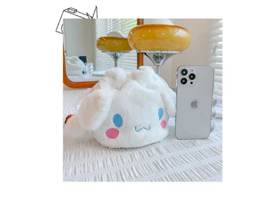 Sanrio  Bag Kawaii Cinnamoroll Handbag Tote Plushie Shoulder Messenger Bags Kuromi Hello Kitty Stuffed Makeup Backpack Gift