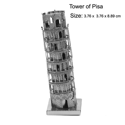 3D Metal Puzzle Yue Yang Tower Chinese Classical Architecture Assembly Model Kits DIY Laser Cut Jigsaw Puzzle Toy For Kids Adult