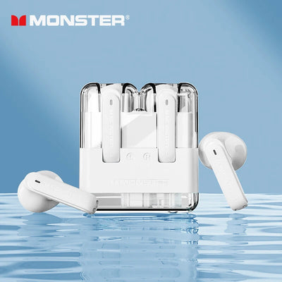 Original Monster XKT12 Gaming Earphones Bluetooth 5.3 TWS Wireless Headset HIFI Sound Earbuds Noise Reduction Headphones 300mAh