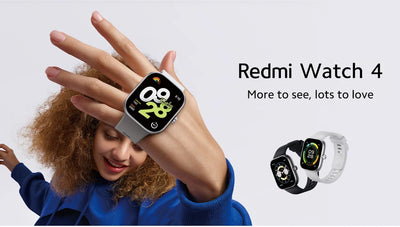 النسخة العالمية من ساعة Xiaomi Redmi Watch 4 الذكية مقاس 1.97 بوصة AMOLED لمراقبة معدل ضربات القلب وأكسجين الدم ودعم مكالمات الهاتف عبر البلوتوث ونظام تحديد المواقع العالمي (GPS)