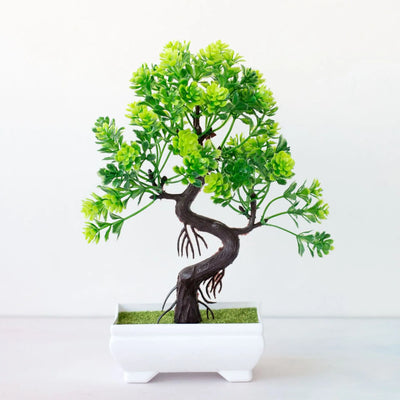 Garden Arrangement Ornaments Plastic Plants Bonsai Small Tree Pot Fake Plant Potted Flower Home Room Table Decoration