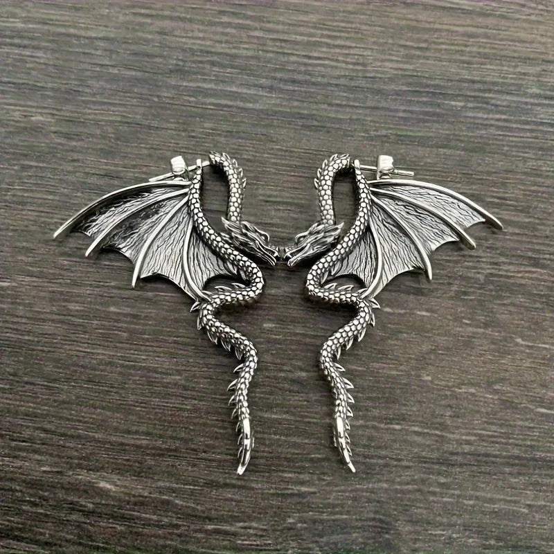 Simple And Stylish Dragon Patterned Gothic Jewelry, Suitable For Women To Banquet Memorial Gifts, Or Holiday Wear