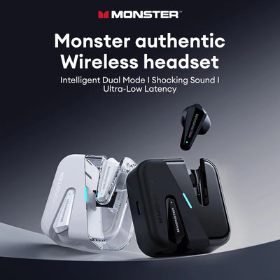 Monster XKT01MK Ⅱ Wireless Bluetooth V5.4 Headphones HD Microphone HIFI Stereo Long Endurance Headphones Low Latency Earphone