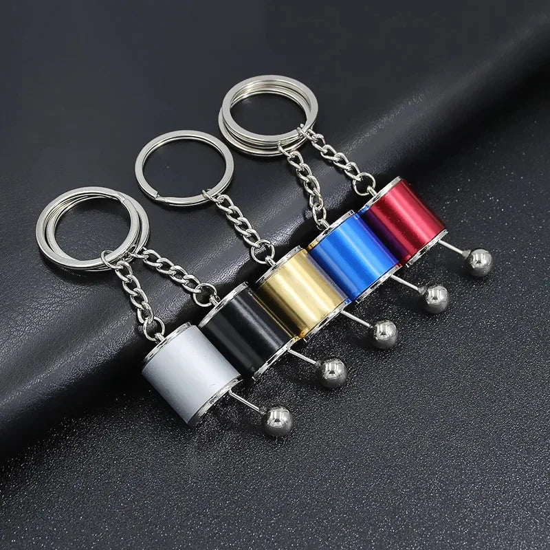 Mini Turbo Turbocharger Keychain Creative Gear Head Keychain Speed Gearbox Keyring For Car Key