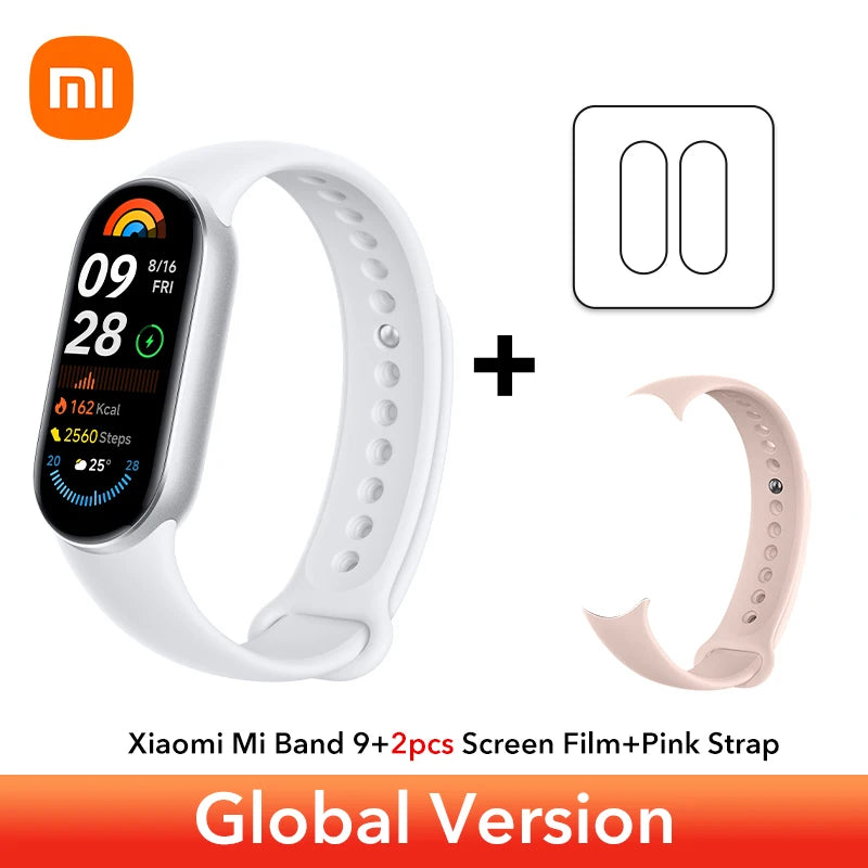 الإصدار العالمي من سوار Xiaomi Smart Band 9 مع أكثر من 150 وضعًا رياضيًا وشاشة AMOLED مقاس 1.62 بوصة وإطار معدني ملون ومراقبة الأكسجين في الدم طوال اليوم