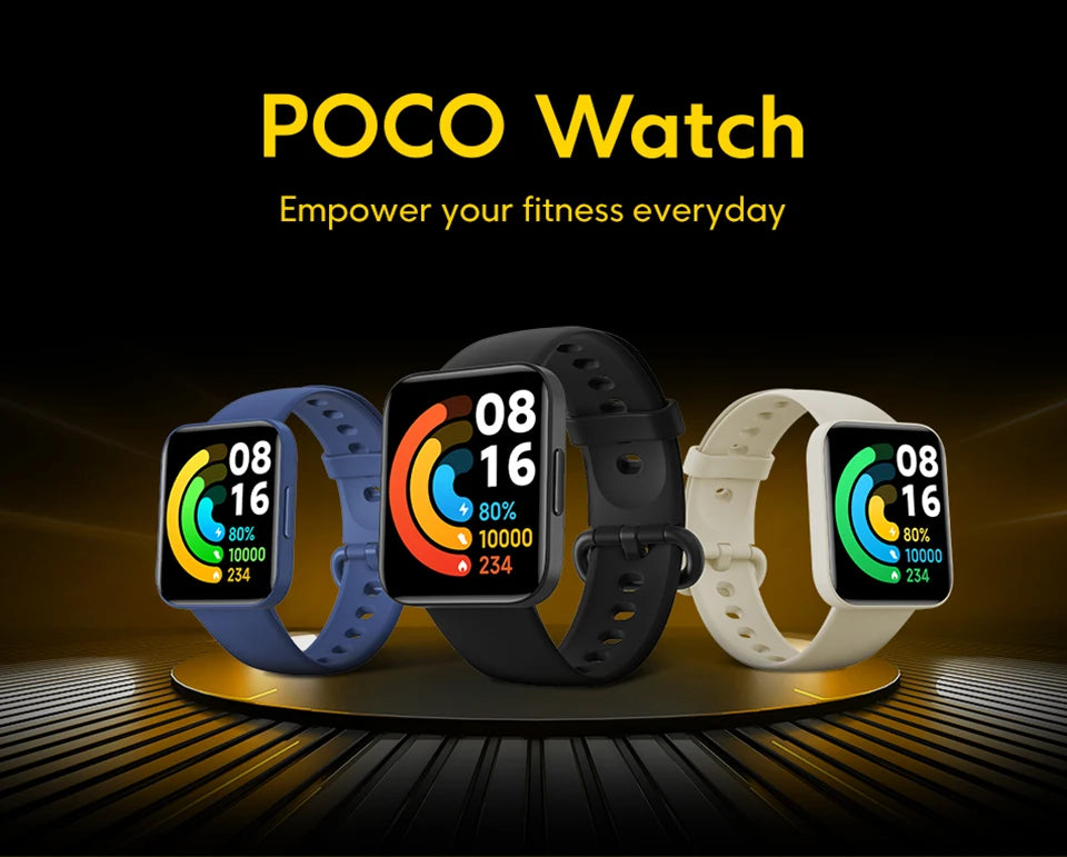 Global Version POCO Watch 1.6'' AMOLED Display 14 Days Battery GPS Always-on Watch Face Blood Oxygen Smartwatch