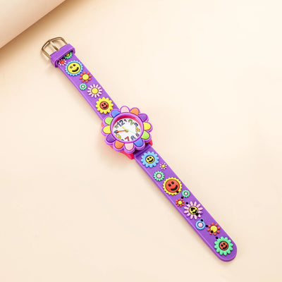 Children's Cartoon Watch Quartz Silicone Watch Elementary School Girls Boys Children's Watch 3D Silicone Strap