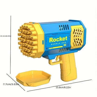 40 Hole Rocket Launcher Handheld Portable Electric Automatic Bubble Gun Party Birthday Gift Toy(without Bubble Water)